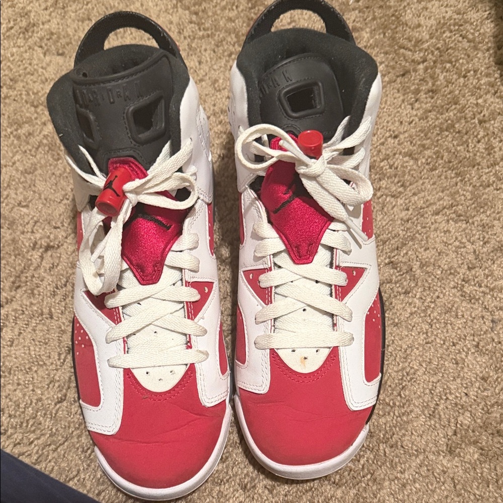 Jordan Kids Red and White Sneakers